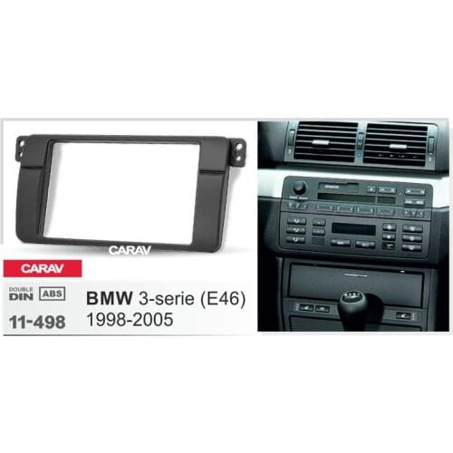 CARAV 11-498 Double Din Fascia For BMW 3-Series (E46) 1998-2005 Radio DVD Stereo Panel Dash Mounting Installation Trim