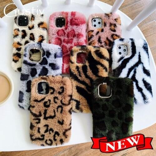 Animal design elements Case For iPhone 12 mini 11 Pro XS Max X XR 8 7 6 5 6S Plus Luxury Fluffy Plush Warm Fashion Cover
