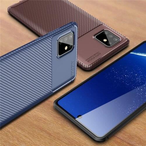 Carbon Fiber Case For Samsung Galaxy Note10 Lite Cover Housings Soft Phone Bumper For Samsung Note 10 Lite Case Funda N770 6.7