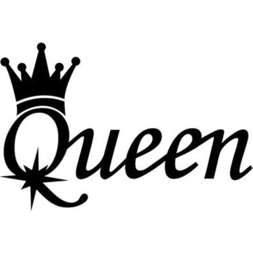 Black/Sliver Fashion QUEEN Vinyl Car Motorcycle Sticker Decal Decoration C006