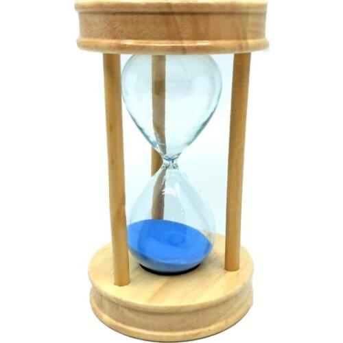 Jetfast 10 Minutes Wooden Sand clock Round Blue desk clock relogio de mesa настольные часы reloj de escritorio