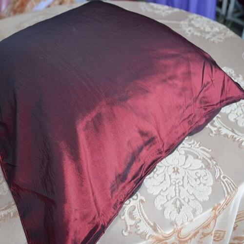 Home Decor solid taffeta Discoloration Silky Satin Throw Pillow Case Cushion Cover Decorative for Sofa Living Room pillowcase
