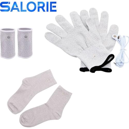 Electrode Socks Bracers Gloves Cable for TENS Machine TENS Unit Therapy Machine Body Massager Health Care Muscle Stimulator