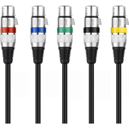 Lballist XLR Cable Male to Female 3Pin jack Audio Cable Foil Braided Shielded For Microphone Mixer Stage Light