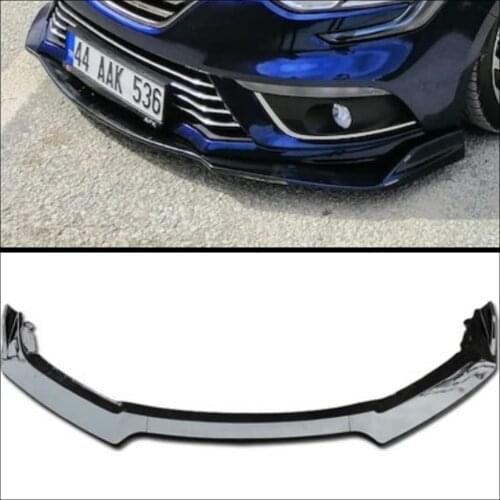 For Renault Megane MK4 4 Front Bumper Lip Body Kit Spoiler Splitter Diffuser 3pcs HighQuality ABS Plastic Professional Universal
