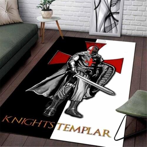 Knights Templar Area Rug 3D All Over Printed Non-slip Mat Dining Room Living Room Soft Bedroom Carpet 01