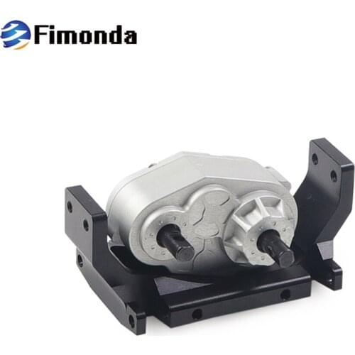 Metal D90 Transfer Case Gearbox with 72MM Mount Plate for 1/10 RC Crawler Axial SCX10 RC4WD D90 Upgrade Parts
