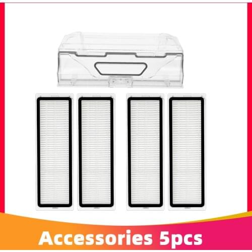 Dust Bin Box and Hepa Filter Replacement Pack for Xiaomi Mi Robot Vacuum Mop 1C 1T Dreame F9 Robot Vacuum Cleaner Spare Parts