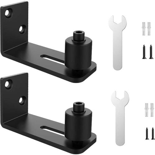 2021 Floor Guide Adjustable All Accessories Included For All Sliding Barn Door Solid Steel Matte Black Surface Floor Protection