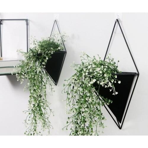 Wall Planter Succulent Planter Geometric Iron Hanging Planter Vase Wall Planters Geometric Wall Decor Containers Wall Art Decor