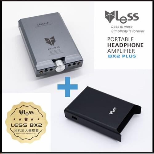 1 PCS Portable LESS BX2 PLUS dual channel output HI END AMP Full balance earphones and headphone amplifier with leather case