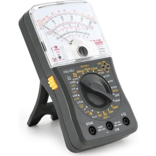 Mini Handheld Analog Multimeter AC/DC Voltmeter Ammeter Resistance Continuity Capacitance Fuse & Diodes Tester