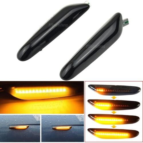 Sequential Flashing LED Turn Signal Side Marker Light Blinker for BMW X3 E83 X1 E84 X5 X53 E60 E61 E46 E81 E82 E90 E92 E87 E88