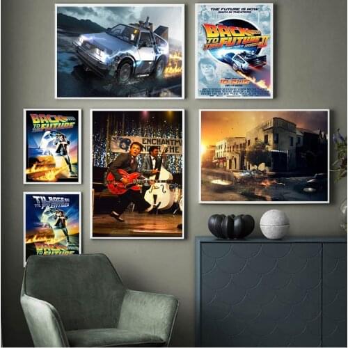 Back To The Future Car DeLorean DMC-12 Movie Fan Art POSTER 13x20 24x36 inch (NEW)