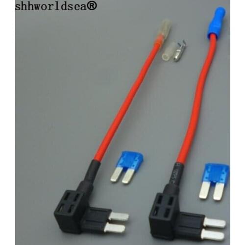 Shhworldsea 100set 12/24V Add Circuit 8MM Blade Fuse Boxes Holder ATO ATC Piggy Back Tap