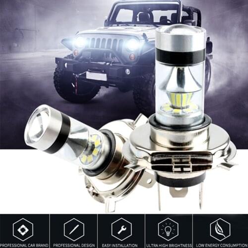 H4 100W 1800lm 6000K LED Car Headlight Bulb Car Modified Headlight Fog Light Car Light Turn Signal Lights Accessories