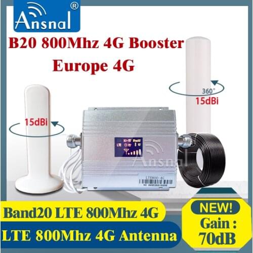 Band20 LTE 800MHz 4G Network Mobile Signal Booster 800Mhz 4g Cellphone Amplifier 4G cellular signal repeater GSM 4g Antenna