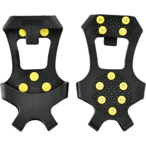 Unisex 1 Pair 10 Studs Anti-Skid Snow Ice Climbing Shoe Spikes Grips- Crampons Cleats Overshoes crampons spike shoes crampons