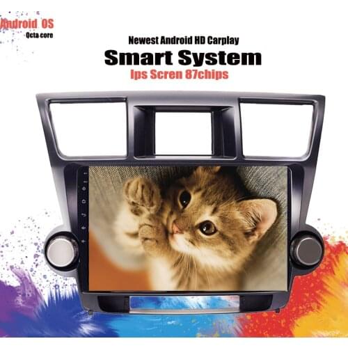 10.1" 6G RAM 128G ROM Octa Core Android 10.0 Car GPS Navigation For Toyota Highlander 2009-2014 Car Accessories Tape Recorder