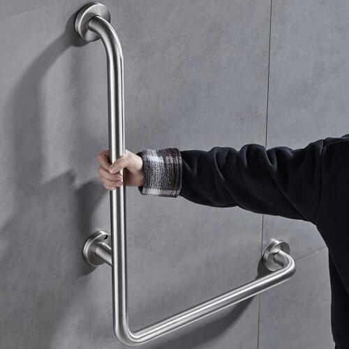 304 stainless steel toilet bathroom non-slip L-shaped safety handrail toilet toilet elderly disabled stair railing