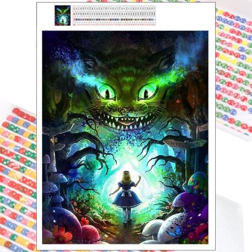Diamond Painting Disney Alice in Wonderland 5D DIY Full Drill Cartoon Princess Cross Stitch Wall Stickers Art Mosaic Home Decor
