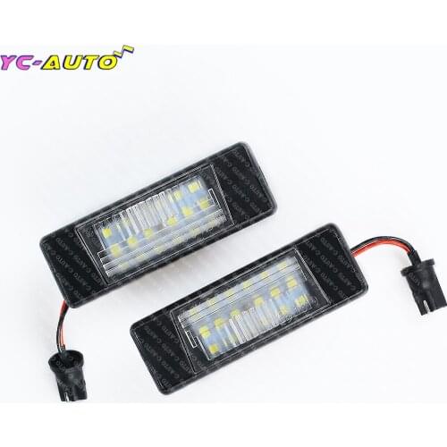 Car 2pcs Error Free LED License Plate Light white Number Plate Ligh For Nissan Qashqai Pathfinder R51 JUKE Primera P12 X-trail