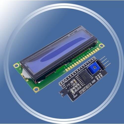 Free shipping! 1602 16x2 HD44780 For Arduino Character LCD /w IIC/I2C Serial Interface Adapter Module
