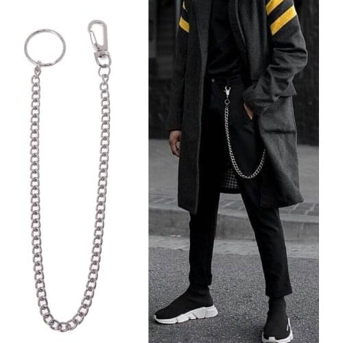 Hip Hop Pants Chain Secure Travel Wallet Chain Heavy Duty Jeans Link Coil Leash PXPB