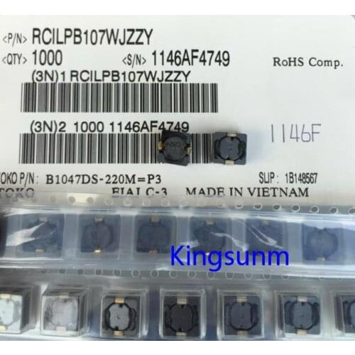 Free shipping 10pcs B1047DS-220M=P3 22UH 1.8A 7.6*7.6*5MM TOKO digital audio coil inductance