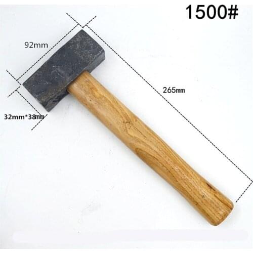 Wooden Handle Hammer Square Hammer Masonry Square Hammer Forged High Carbon Steel Masonry Hammer Construction