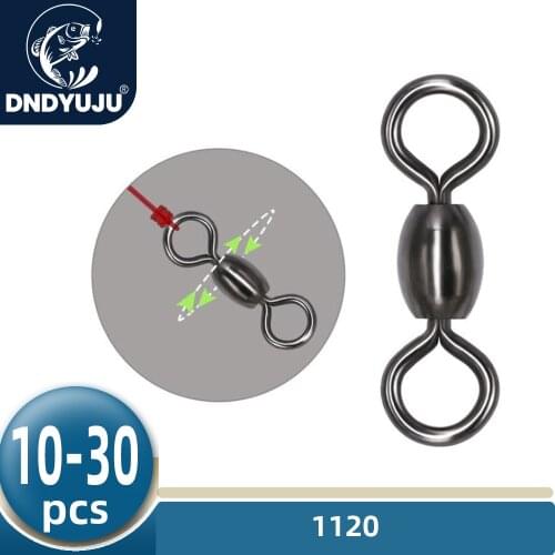 DNDYUJU 10/30/50PCS Fishing Barrel Bearing Crane Swive Solid Ring LB Lures Connector 12 Size Fishing Tackle Accessorie Fish Tool
