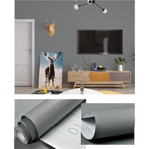 Europe Style PVC Waterproof Self-Adhesive Macaron Wallpapers Kitchen Wardrobes Decoration Solid Colour Wall Stickers Home Decors