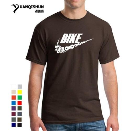 Bike Letter printing Tshirt Bicycle chain Fashion Design T Shirt Casual 16Colors Cotton Short sleeves Tops Tee Unisex Streetwear