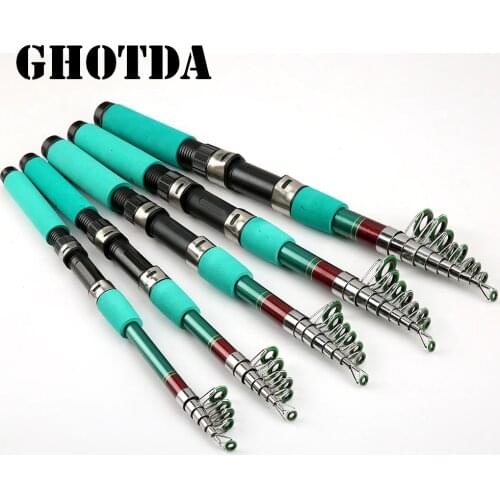 GHOTDA Short Telescopic Fishing Rods 1.8/2.1/2.4/2.7/3.0/3.6M Hard Casting Mini Fishing Rod Tackle
