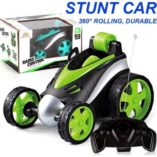 Wireless RC Car Mini Remote Control Tumbling Stunt Car 360 Rotation Electronic Drift Rolling Vehicle Best Kids Toy Gift for Boy