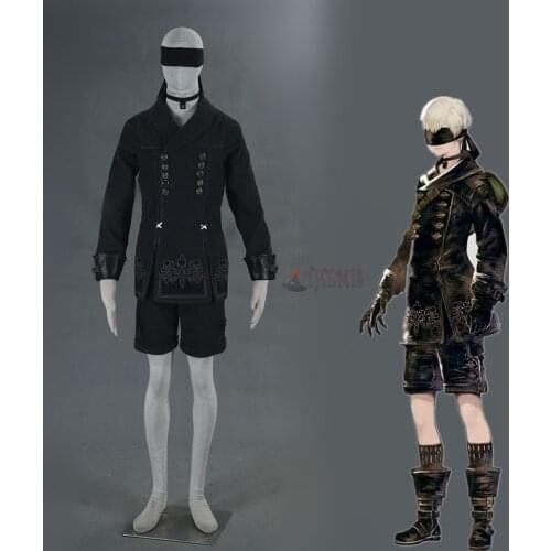 MMGG NieR Automata 9S Cosplay Costumes YoRHa No. 9 Type S Halloween Uniforms For Men Kids Plus Size
