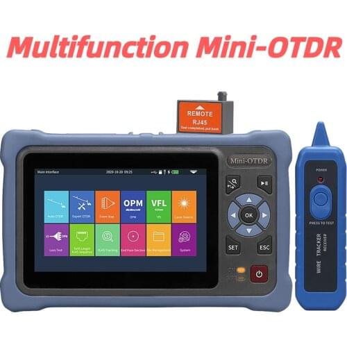 Multifunction 100KM Mini OTDR 1310/1550nm 26/24dB Optical Time Domain Reflectometer VFL OLS OPM Event Map Ethernet Cable Tester