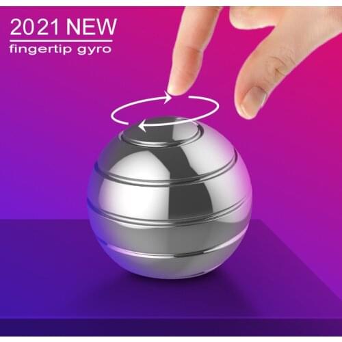 Desktop Decorations Rotary Gyro Adult Fingertip Toy Aluminum Alloy Decompression Hypnosis Children Toys Gift Rotatable Ball