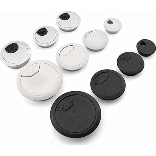1/2/5/10pcs 35/50/53/60/80mm PC Computer Desk Plastic Grommet Table Cable Tidy Wire Hole Cover Cap Plug