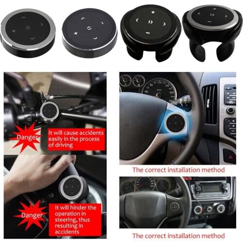 Portable Wireless Bluetooth4.0 Auto Media Control Button Smartphone Control for IOS 7.0 for Android 4.4 Above System