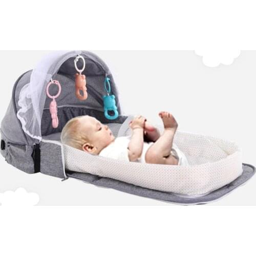 Portable Baby Bed Foldable Multifunction Baby Cribs For Newborns Travel Sun Protection Mosquito Net Breathable Baby Nest Bed