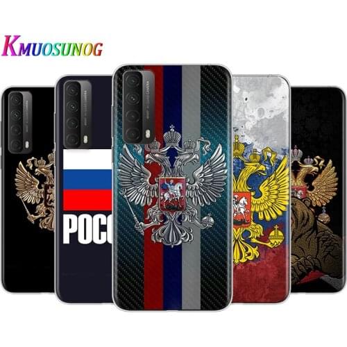 Transparent Cover Russia Flag For Huaeri Y9S Y9A Y9 Y8P Y8S Y7 Y7A Y7P Y6P Y6S Y6 Y5P Y5 Pro Phone Case