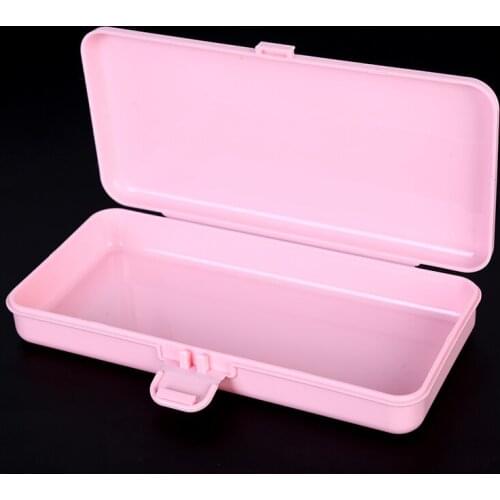 Empty Nail Rectangle Storage Box Nail Art Plastic Holder Container Case
