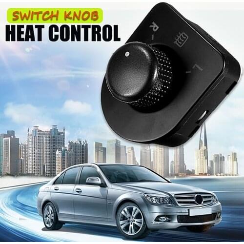 Adjust Knob Heater Switch Exterior Side Mirror Replacement For Golf Jetta MK4 1J1959565F Black