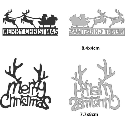 Christmas words letters Metal Cutting Dies Scrapbooking Stencil DIY Paper Card Decorative Embossing Die Cut Craft Dies 2021 raft