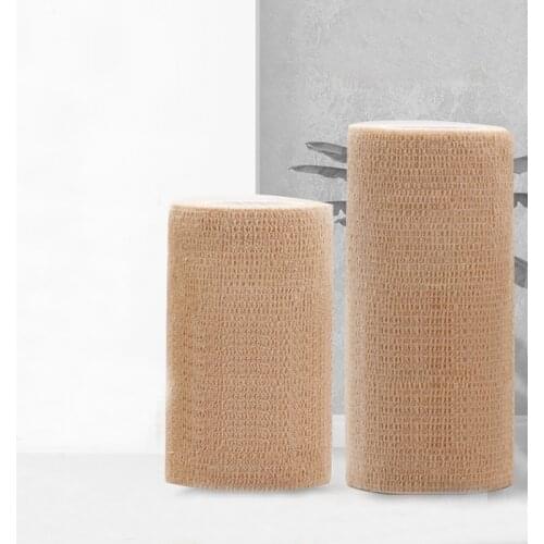 Self-adhesive elastic bandage wound dressing and tying breathable elastic bandage