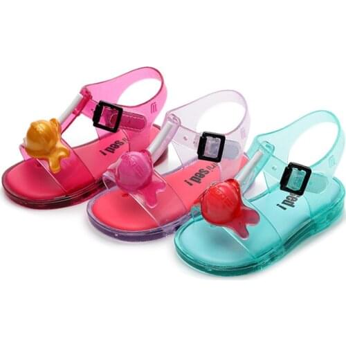 2021 New Summer Jelly Shoes Kids Girl Sandals for Baby Beach Shoes Korea Childrens Babies Anti-slip soft Shoes BSH19018