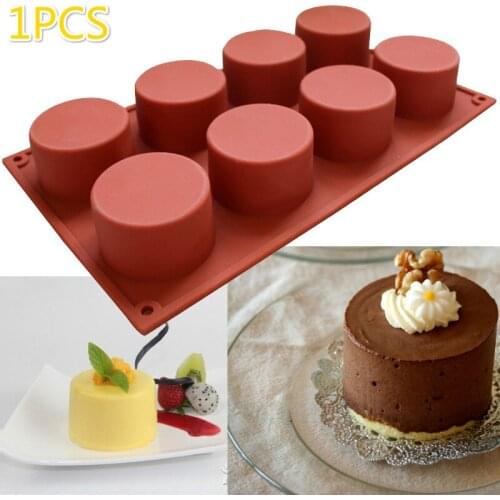 DIY Silicone Cake Mold 8-cavity Oval Shaped Cookies Mold Chocolate Mold Handmade Soap Mould