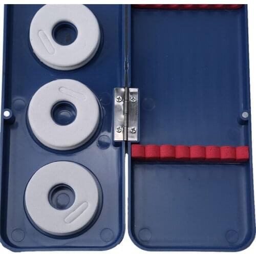 Blue Portable Fishing Tackle Box 1pcs Main Sub Line Shaft Circular Storage Fishing Supplies Outdoor Fishing Tools High Quality