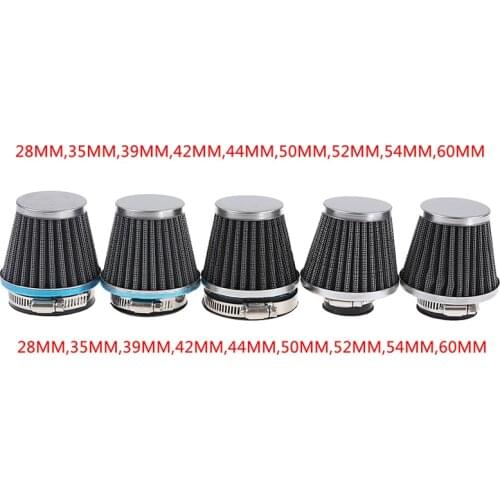 1PC 28/35/39/42/44/48/50/52/54/60mm Universal Motorcycle Air Filter element Auto Mushroom Head Pod Cleaner Double Foam Filter